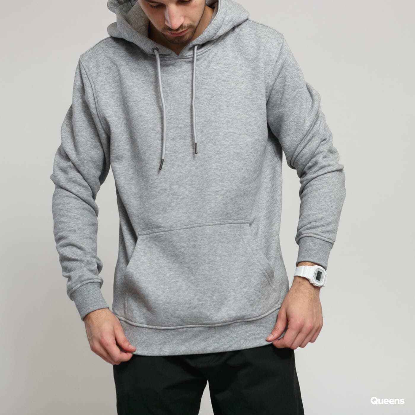 Sweatshirts Urban Classics Basic Sweat Hoody Grey