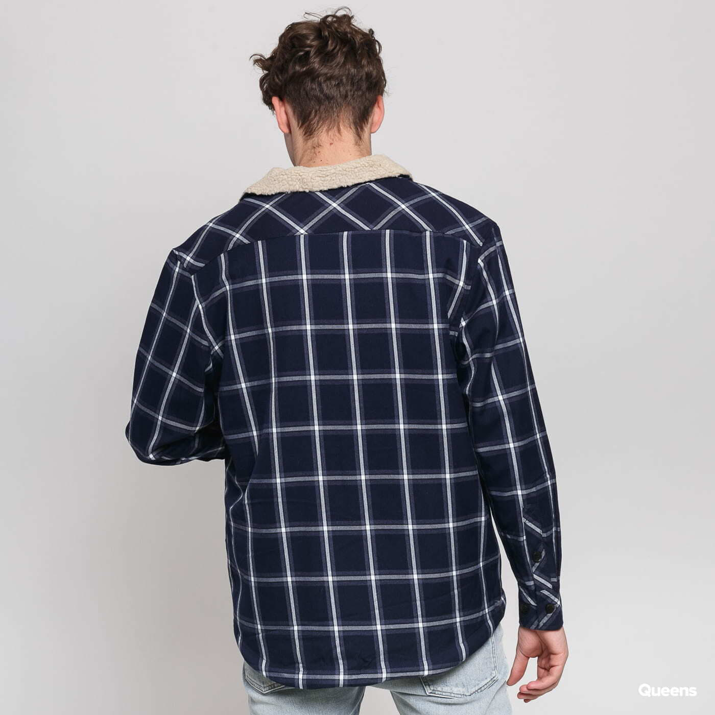 Μπουφάν Urban Classics Sherpa Lined Shirt Jacket Navy