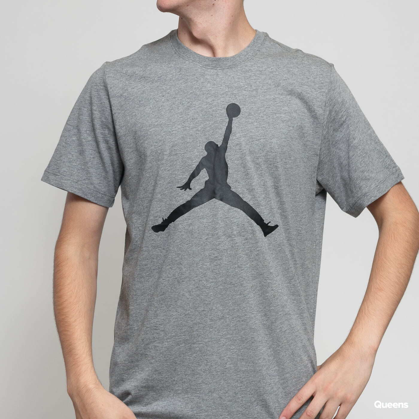 Tričká Jordan M J Jumpman SS Crew Melange Grey