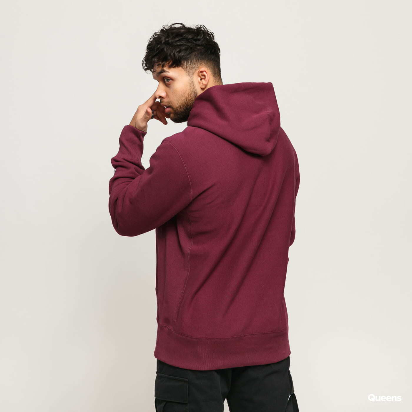 Mikiny Champion Hooded Sweatshirt Wine