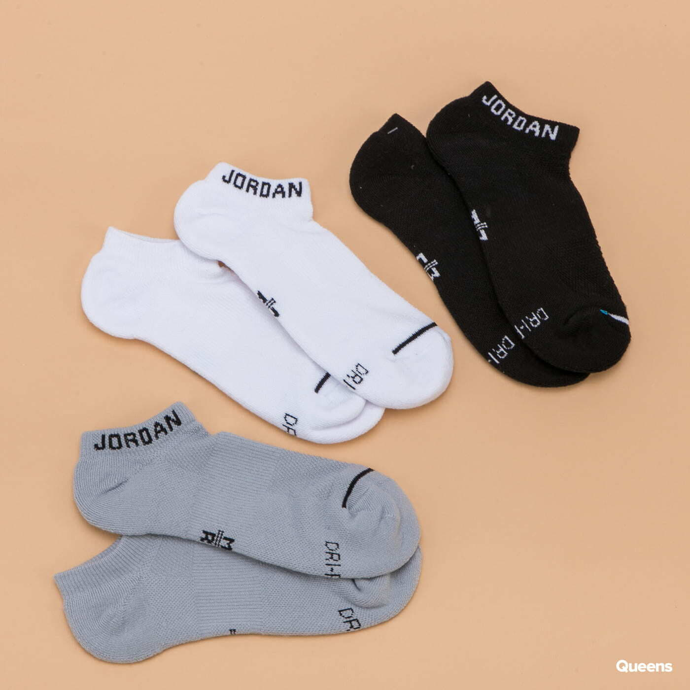 Ponožky Jordan U J Everyday Max NS 3Pack Black/ White/ Grey