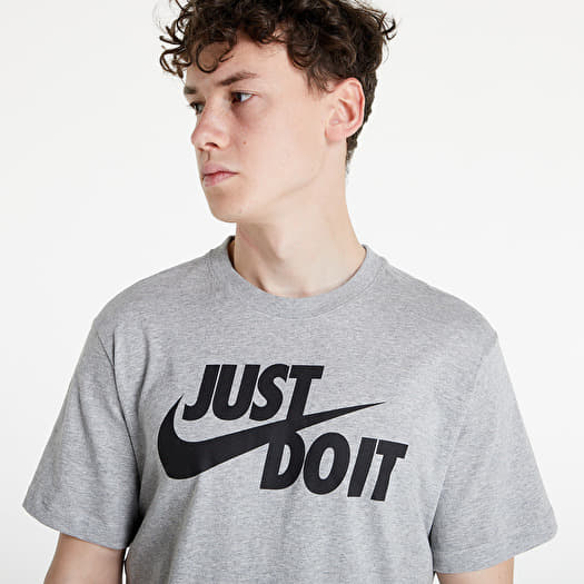 T Shirts Nike M NSW Tee Just Do It Swoosh Grey Queens