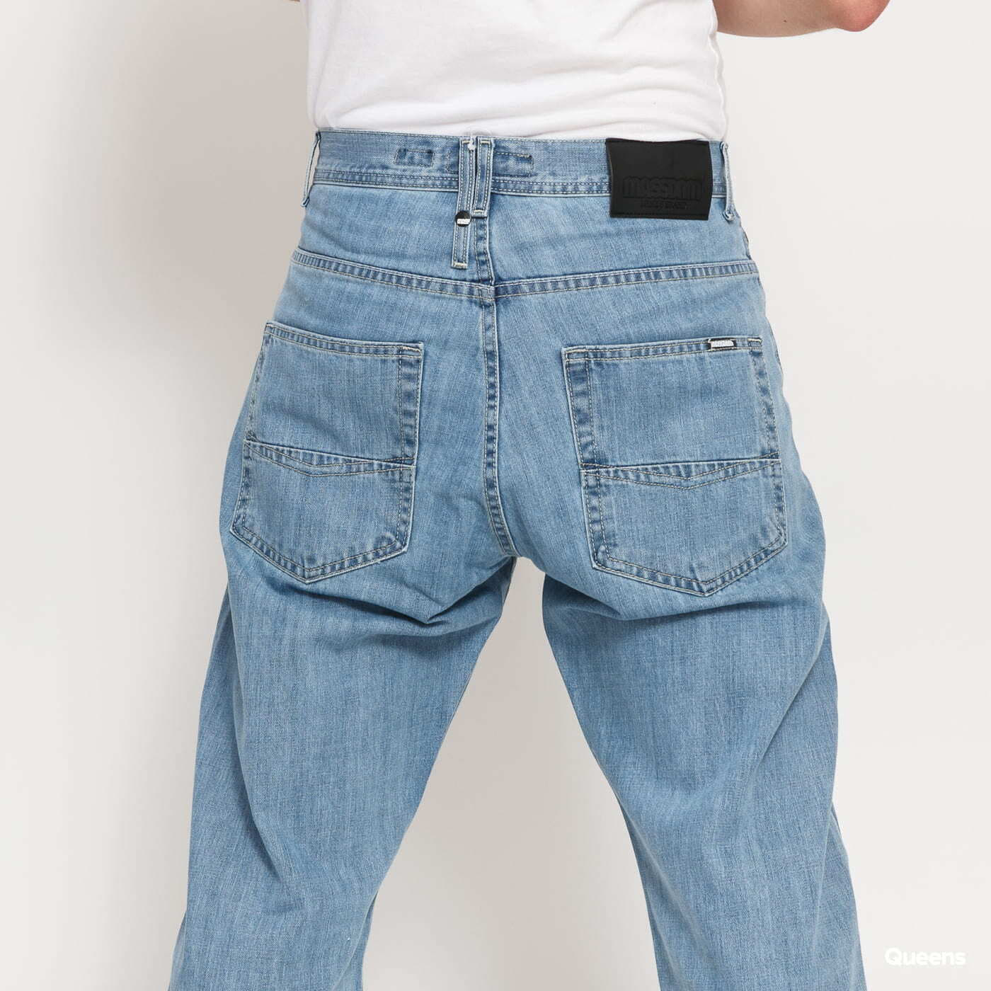 Džínsy Mass DNM Slang Baggy Fit Jeans Light Blue