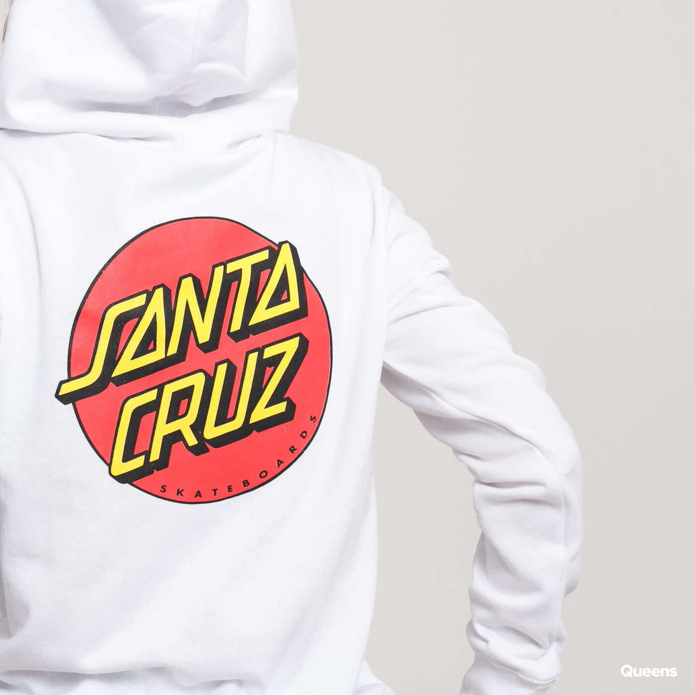 Hoodies and sweatshirts Santa Cruz W Classic Dot Hood White