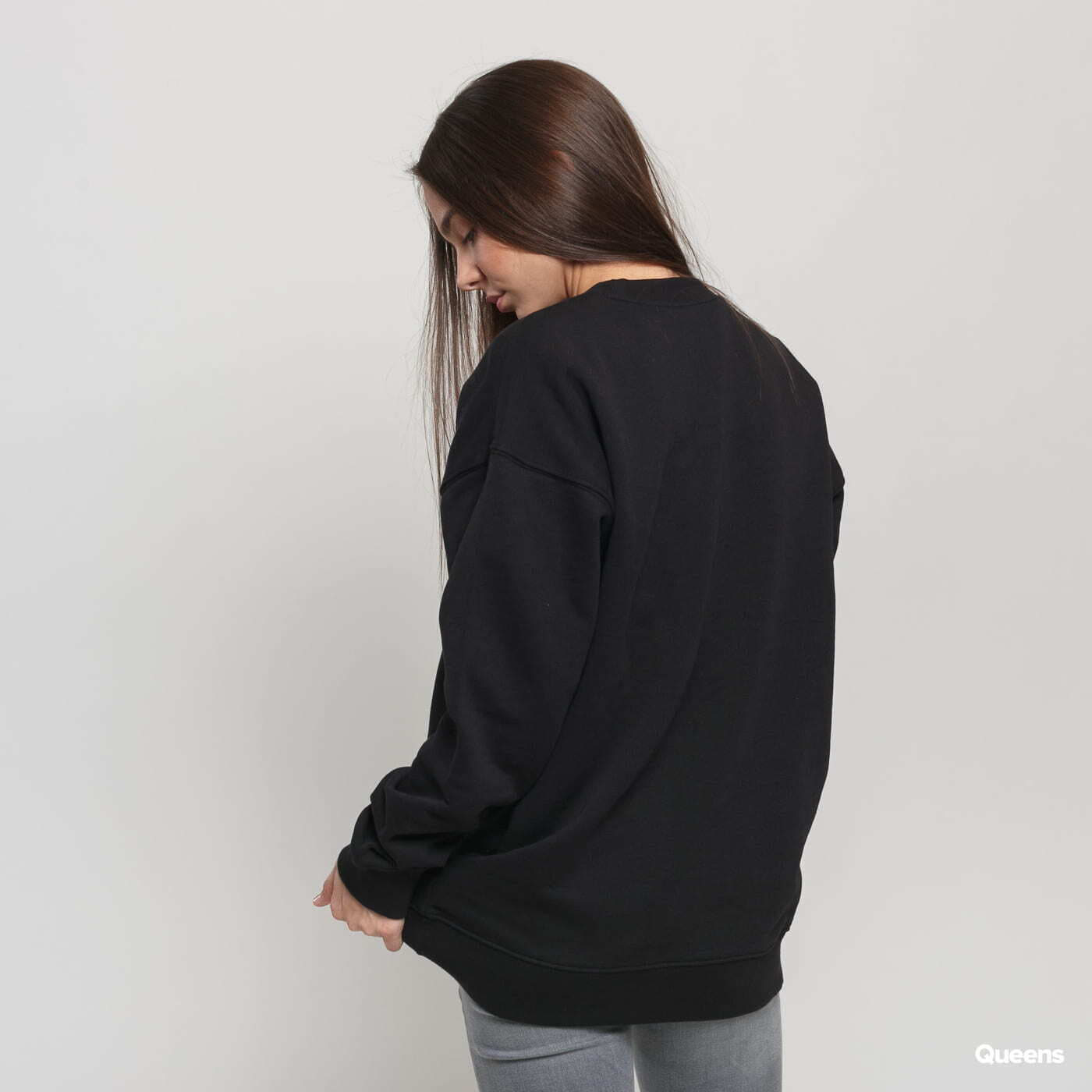Mikiny adidas Originals Trefoil Crew Sweat Black