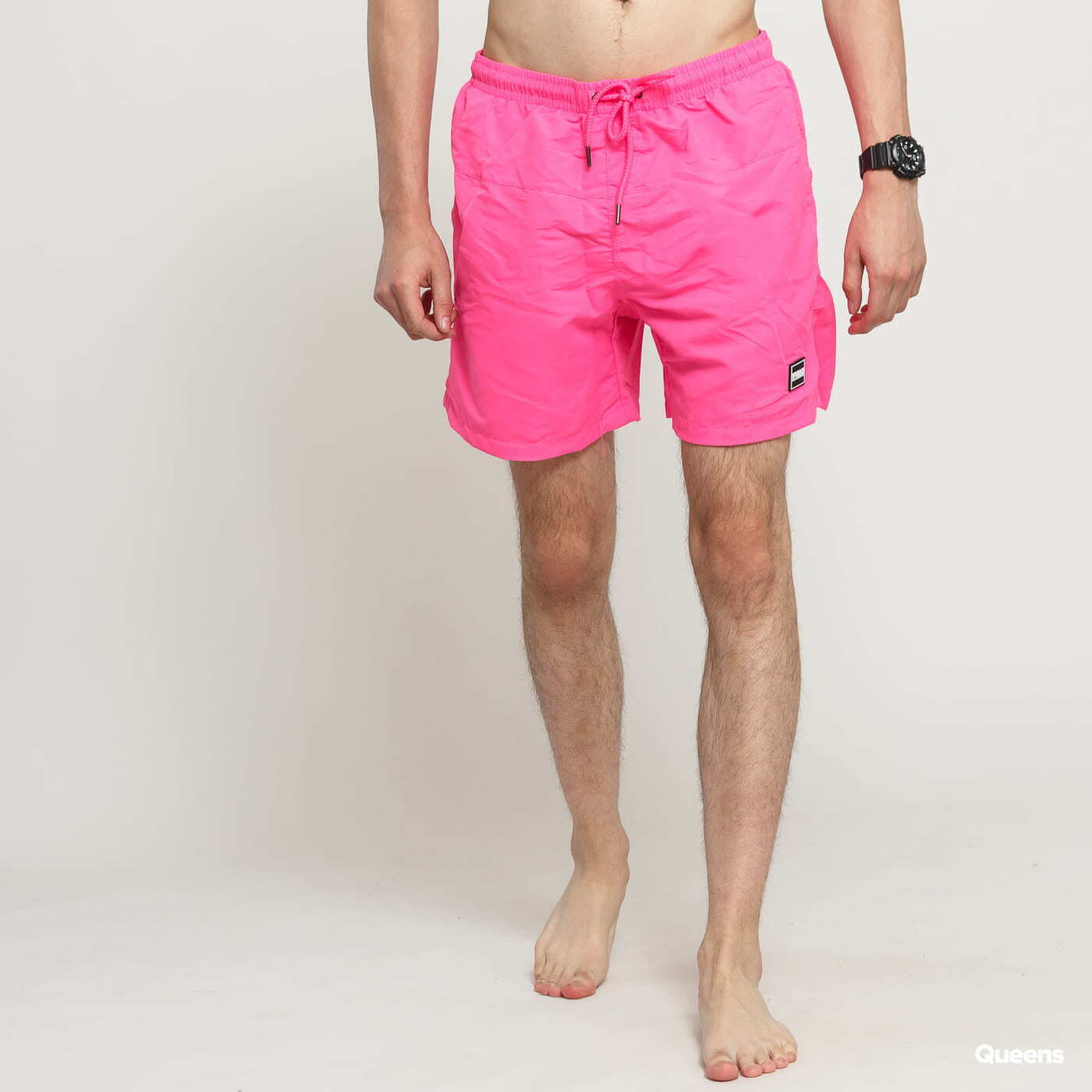 Swimsuit Urban Classics Block Swim Shorts NEON PINK