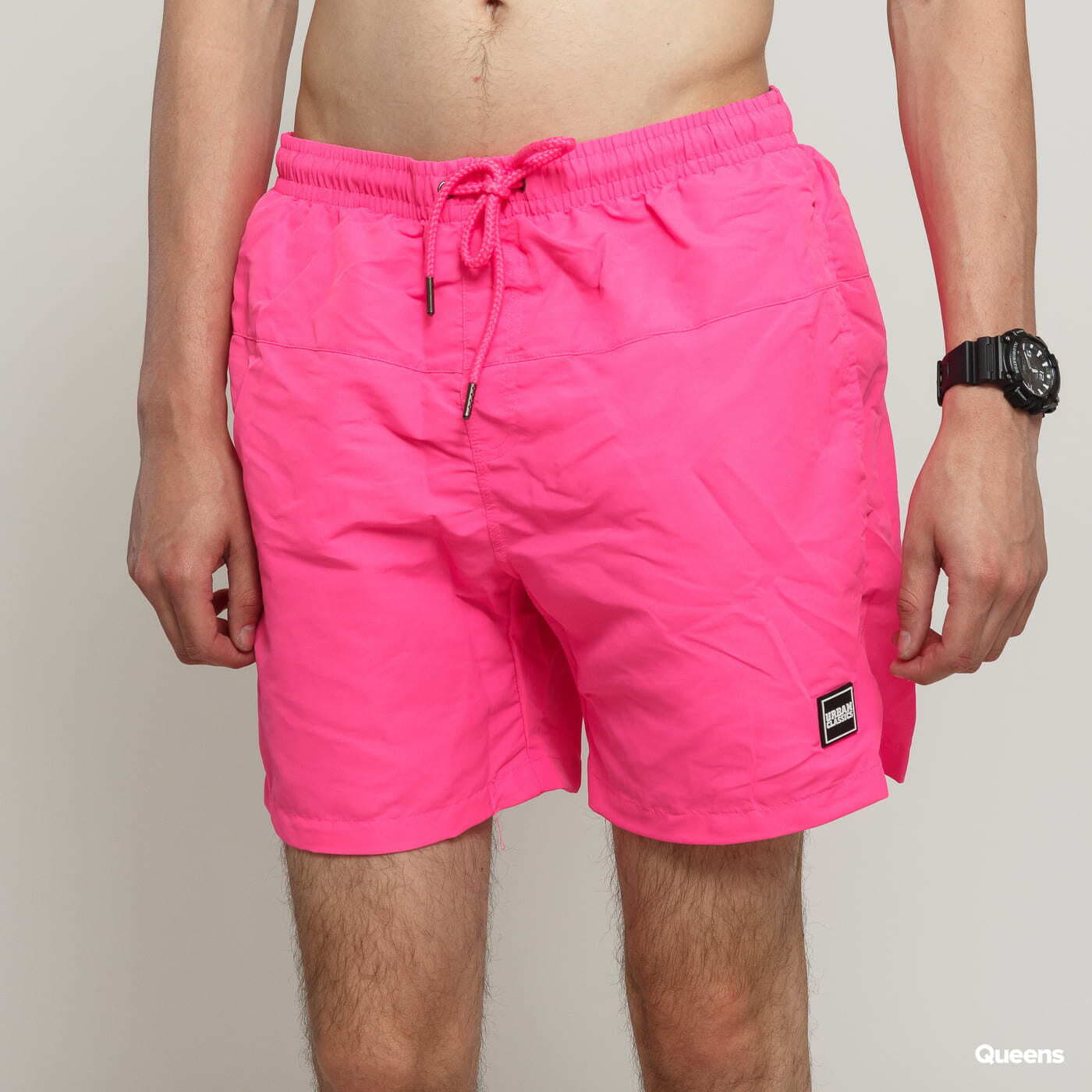 Swimsuit Urban Classics Block Swim Shorts NEON PINK
