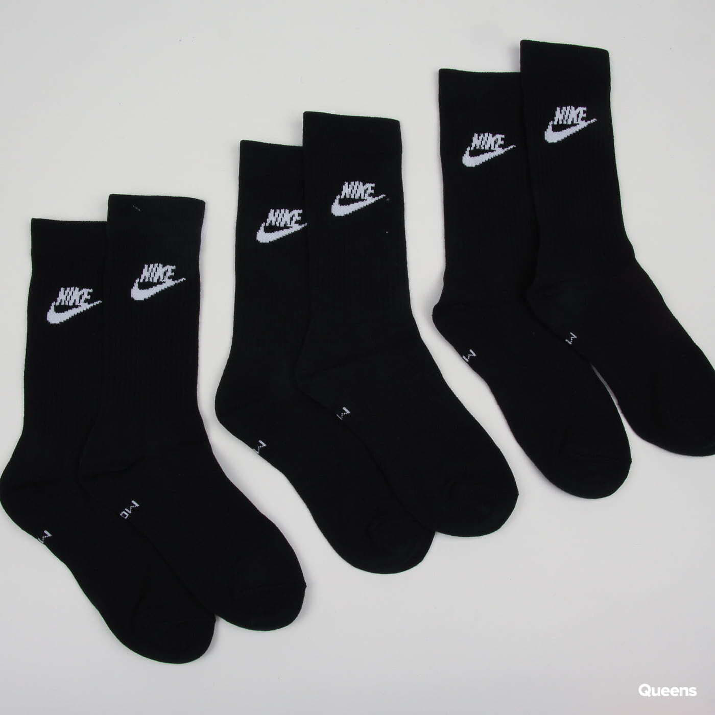 Ponožky Nike Sportswear Everyday Essential Crew Socks 3-Pack Black/ White