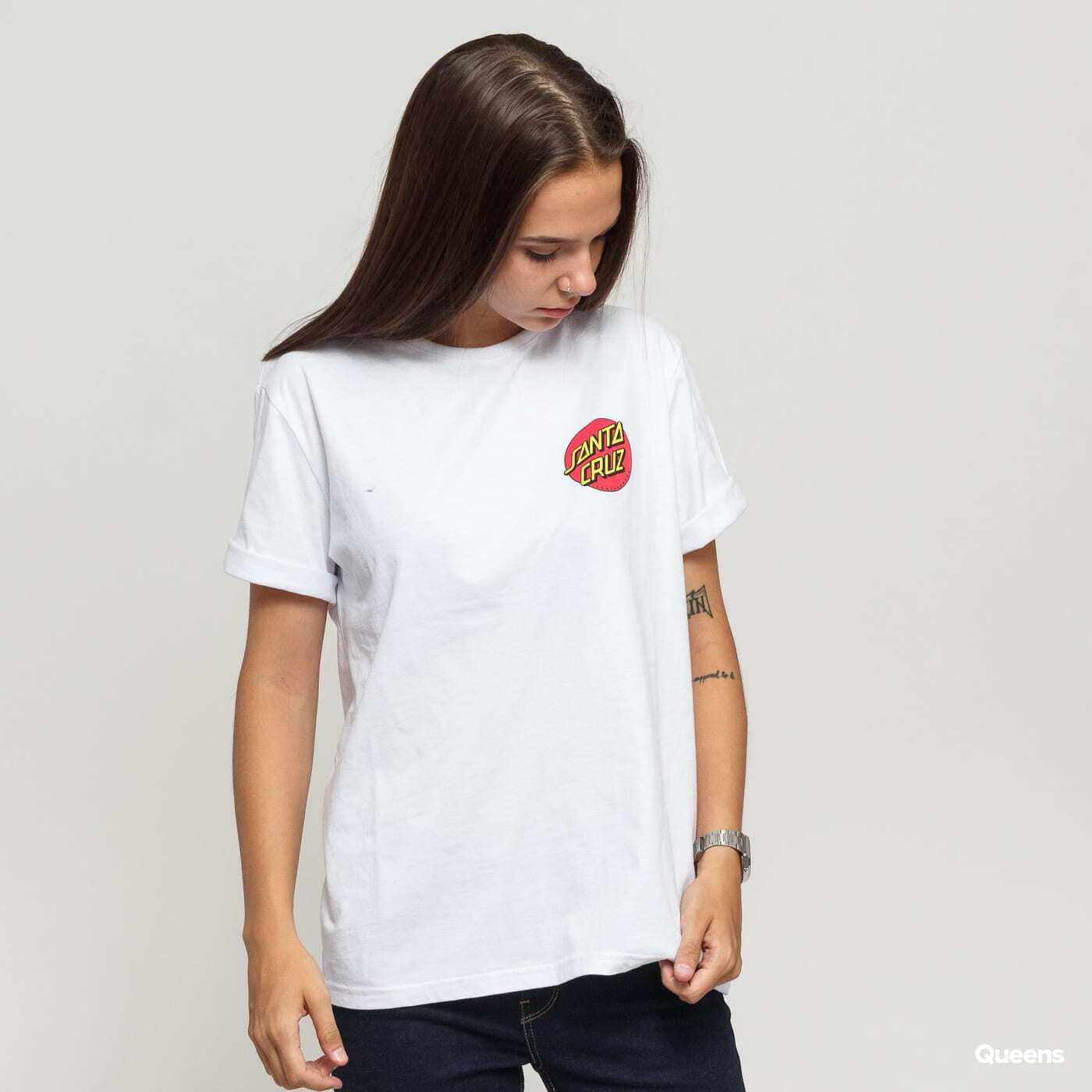 Camisetas Santa Cruz W Classic Dot Tee White