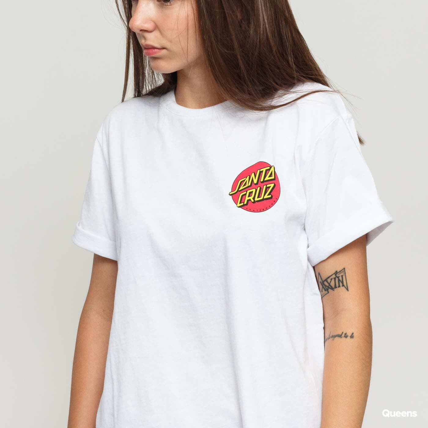 T shirts Santa Cruz W Classic Dot Tee White Queens