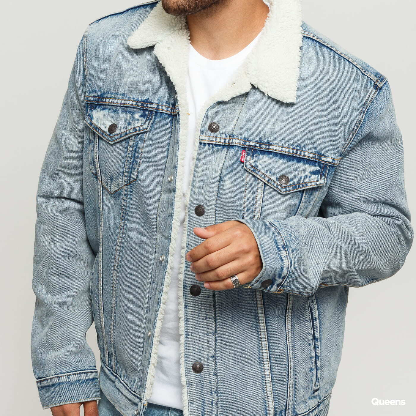 Jacken Levi's ® Type 3 Sherpa Trucker Blue