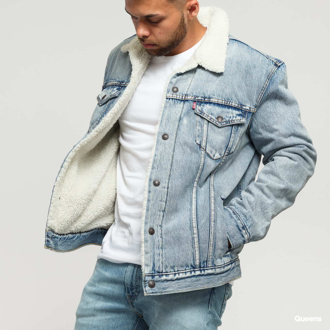 Jacken Levi's ® Type 3 Sherpa Trucker Blue