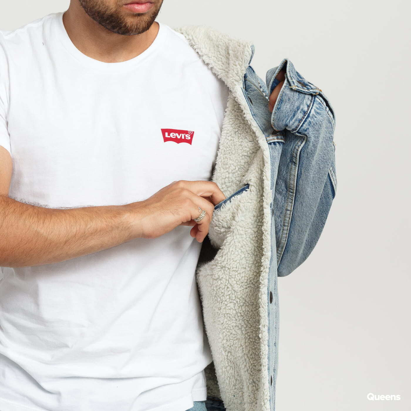 Jacken Levi's ® Type 3 Sherpa Trucker Blue