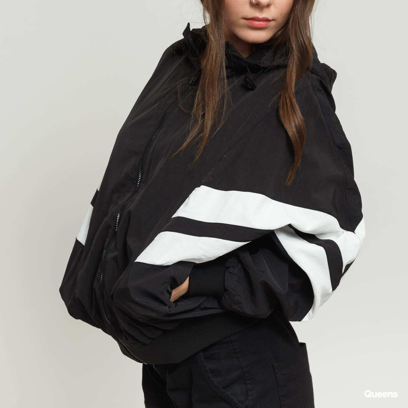 Αντιανεμικά Urban Classics Ladies Crinkle Batwing Jacket Black | Queens
