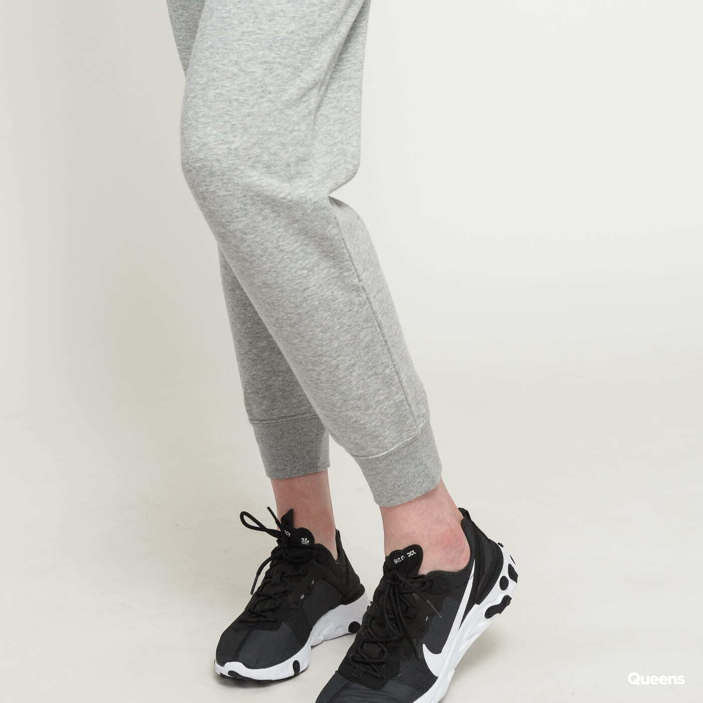 D insy i spodnie Nike Sportswear Women s Fleece Pants Dk Grey Heather White Queens