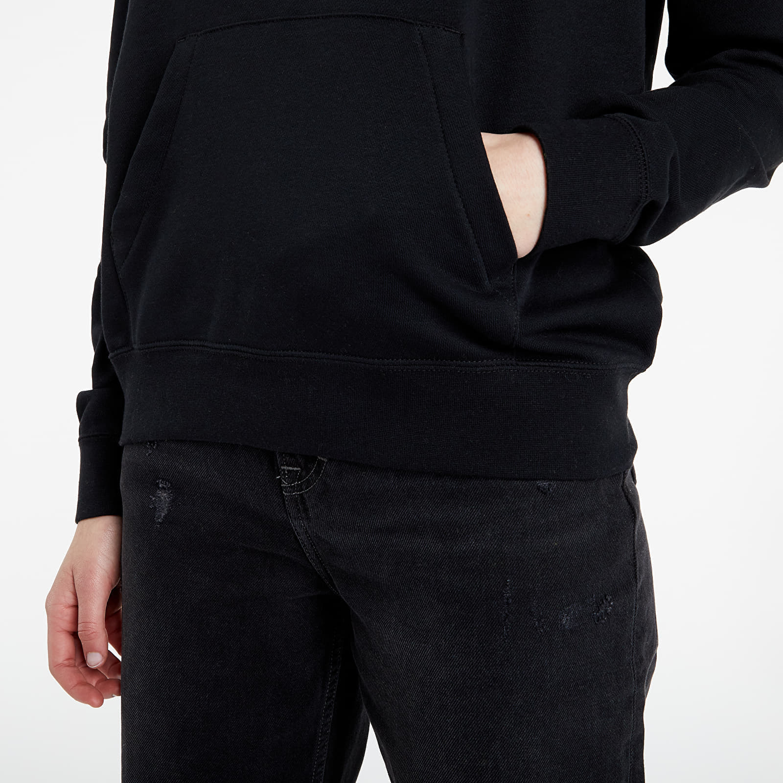 Mikiny a svetry Nike Sportswear Essential Hoodie Black/ White
