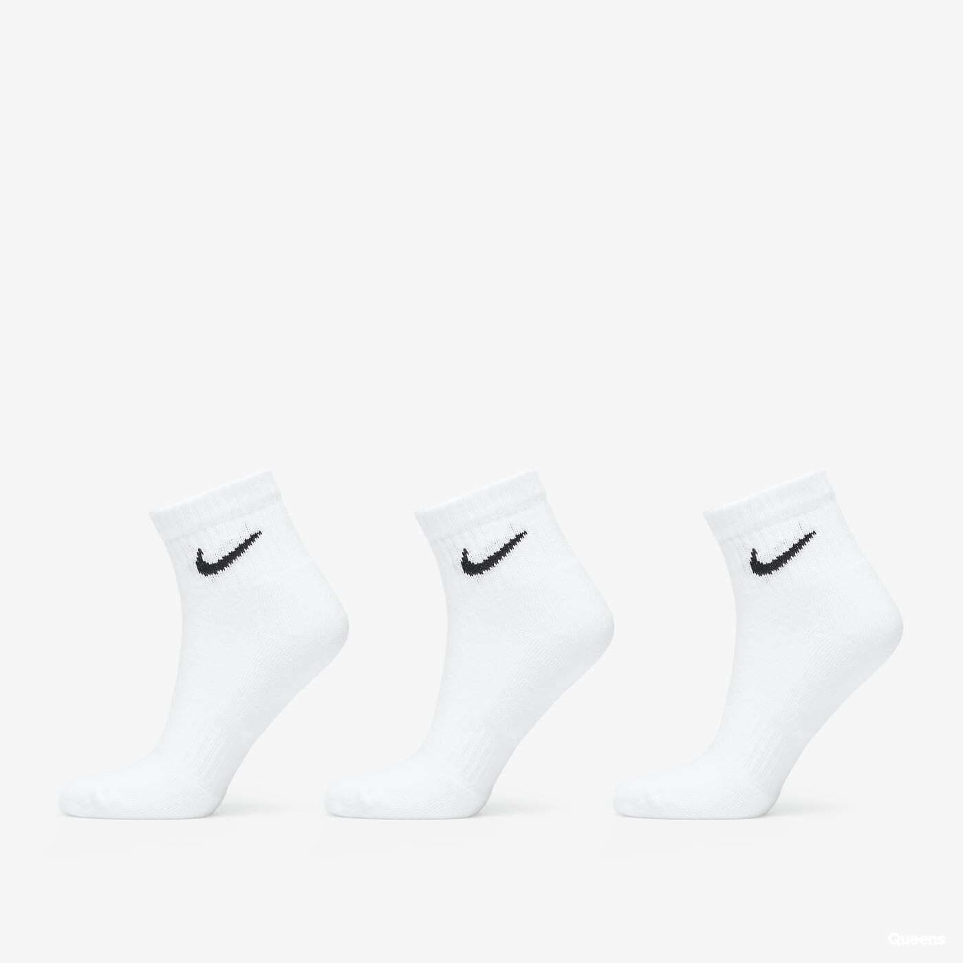Șosete Nike Everyday Cushioned Training Ankle Socks 3-Pack White/ Black