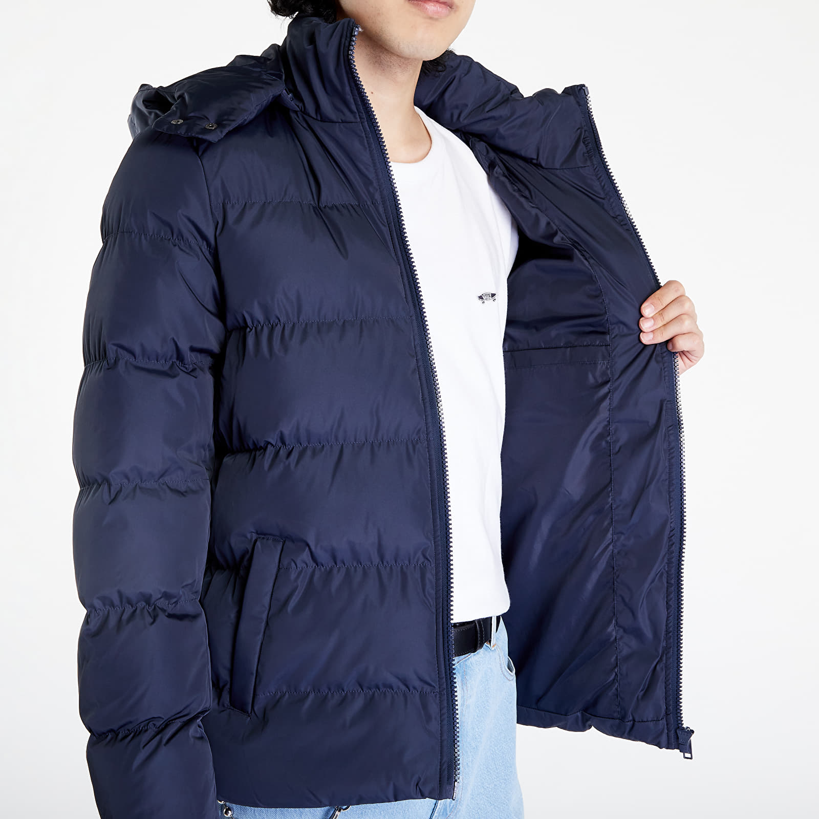 Bundy Urban Classics Hooded Puffer Jacket Navy