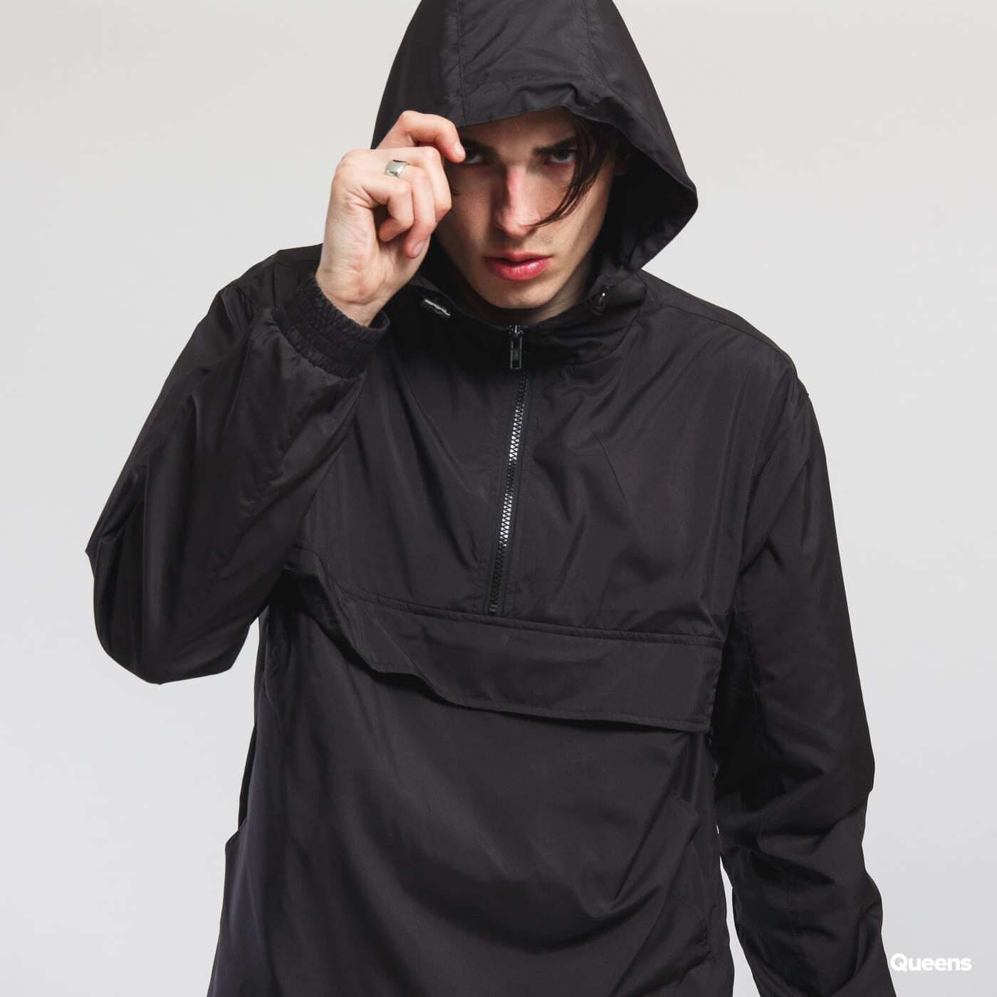 Windbreakers Urban Classics Basic Pull Over Jacket Black