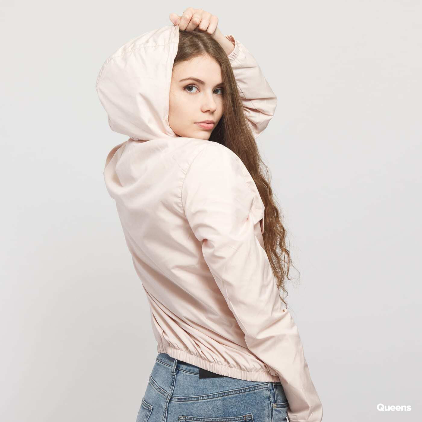 Windbreakers Urban Classics Ladies Basic Pull Over Jacket Light Pink