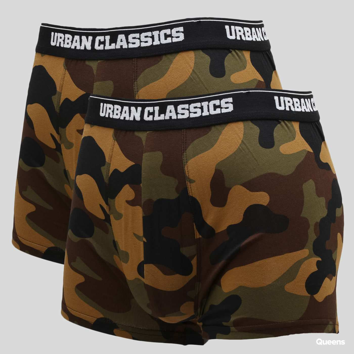 Boxeri Urban Classics 2-Pack Camo Boxer Shorts Camo Green