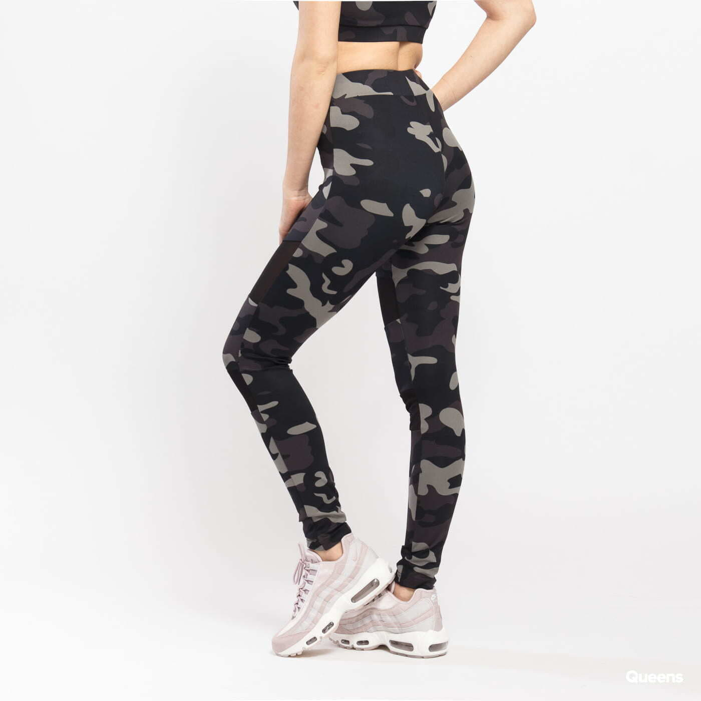 Leggings  Urban Classics Ladies Camo Tech Mesh Leggings Grey Camo