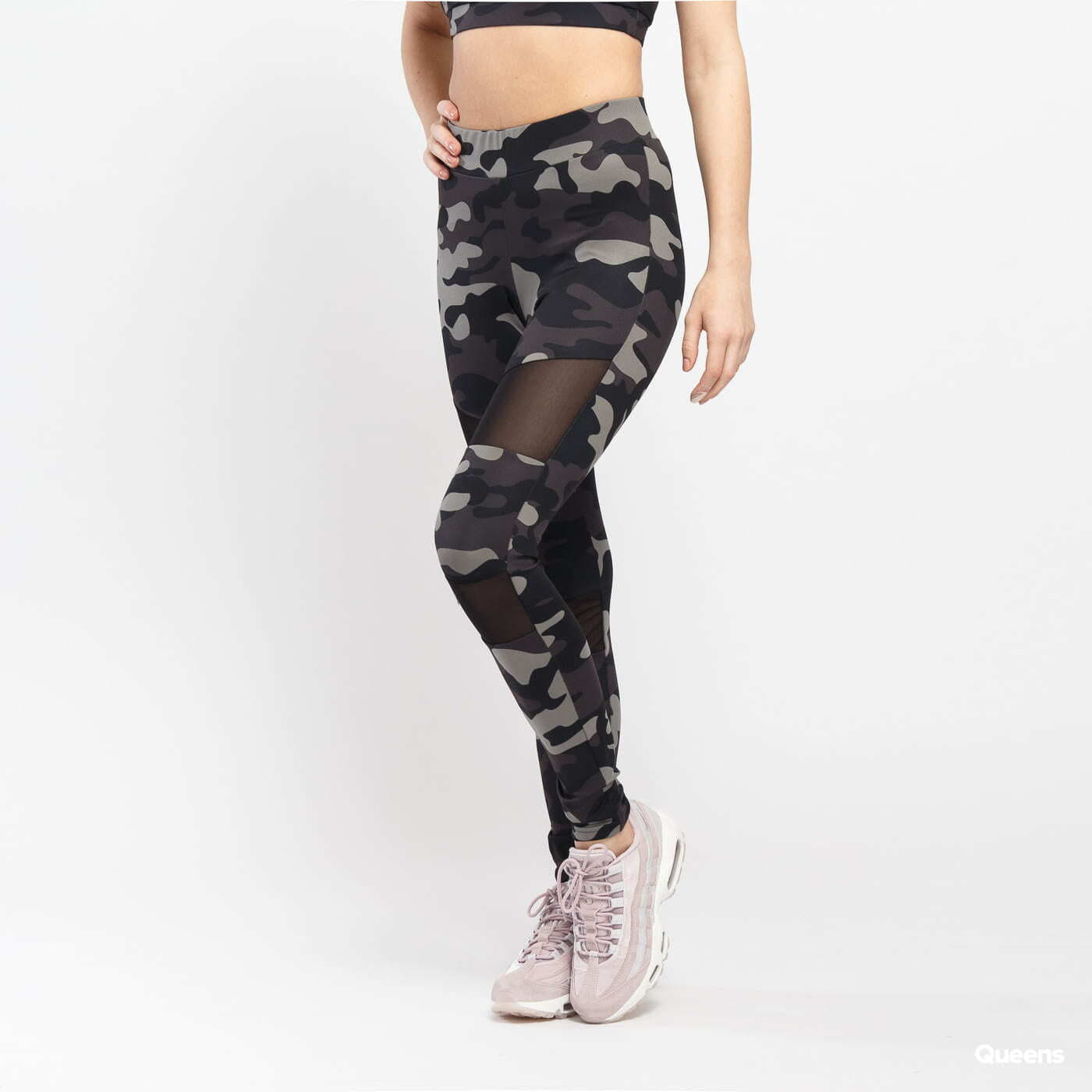 Leggings  Urban Classics Ladies Camo Tech Mesh Leggings Grey Camo