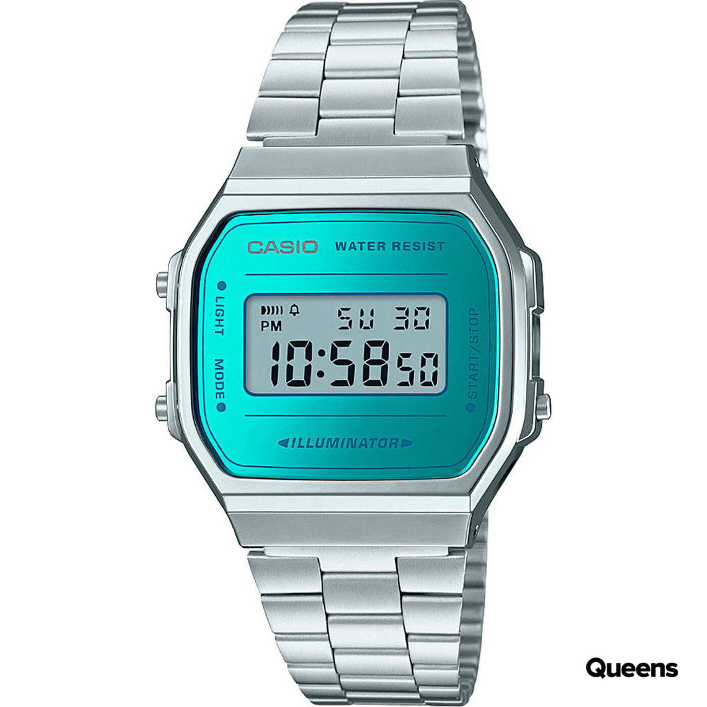 Hodinky Casio A 168WEM-2EF Silver/ Turquoise