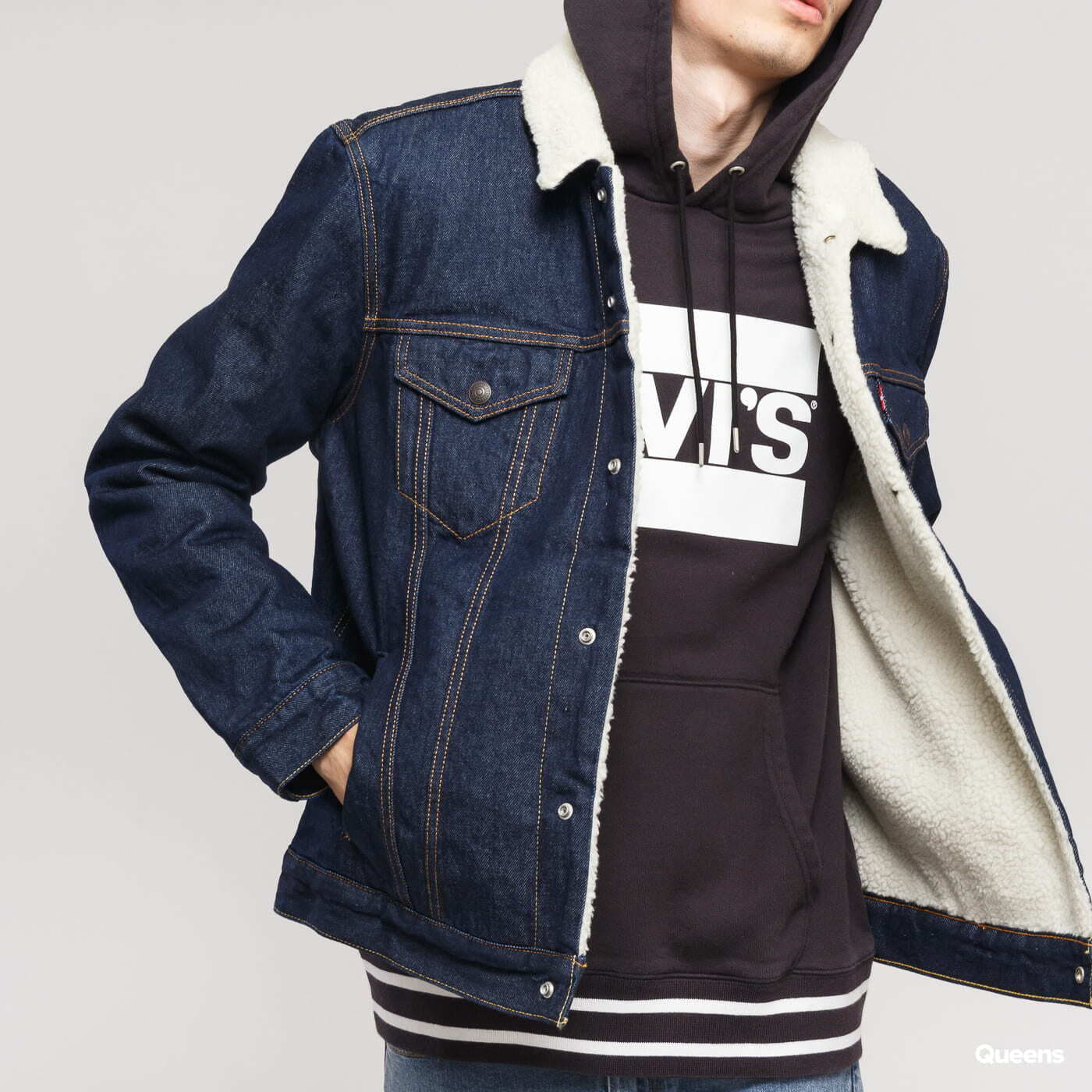 Jackets Levi's ® Type 3 Sherpa Trucker Navy