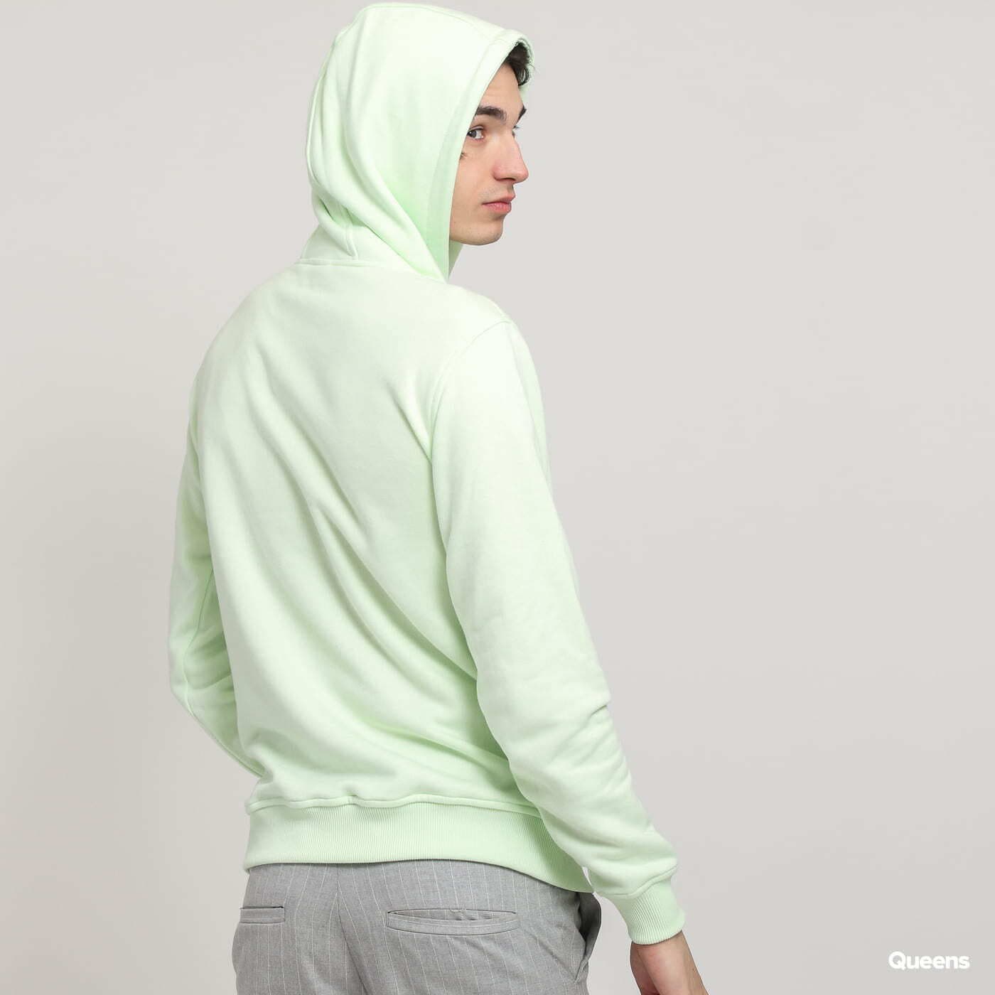 Mikiny Urban Classics Basic Sweat Hoody Light Green