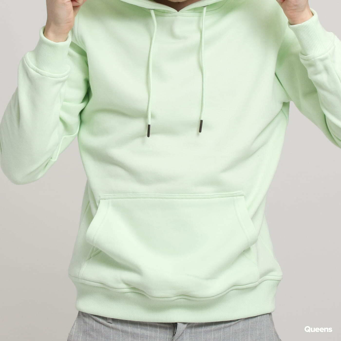 Mikiny Urban Classics Basic Sweat Hoody Light Green