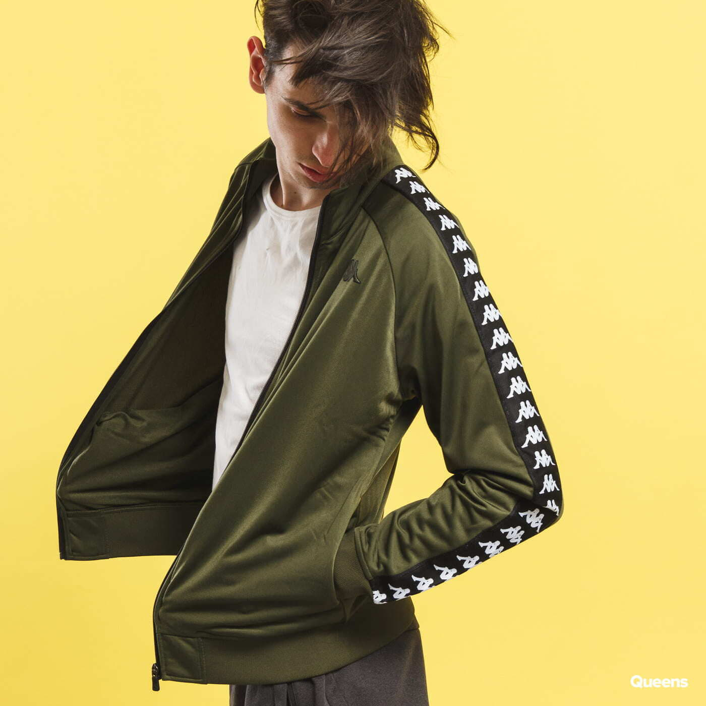 Sweaters Kappa Banda Anniston Slim Olive/ Black/ White