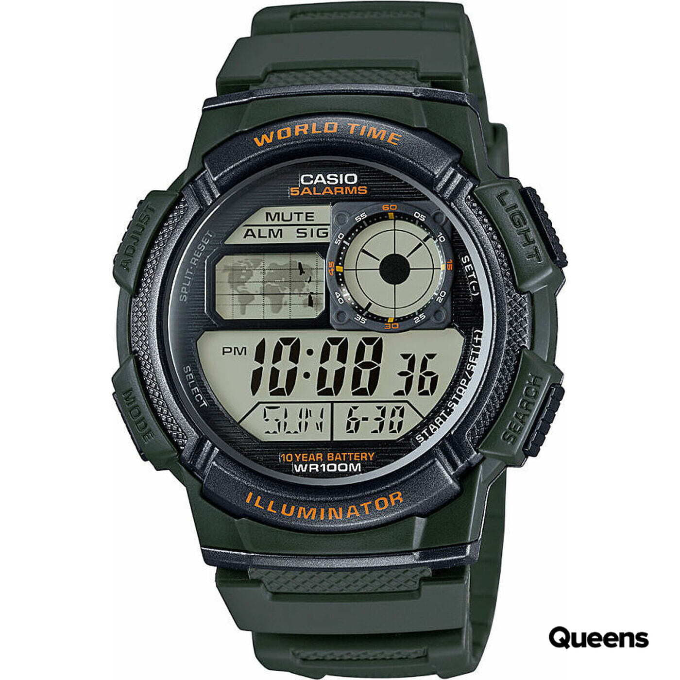 Watches Casio AE 1000W-3AVEF Olive/ Black