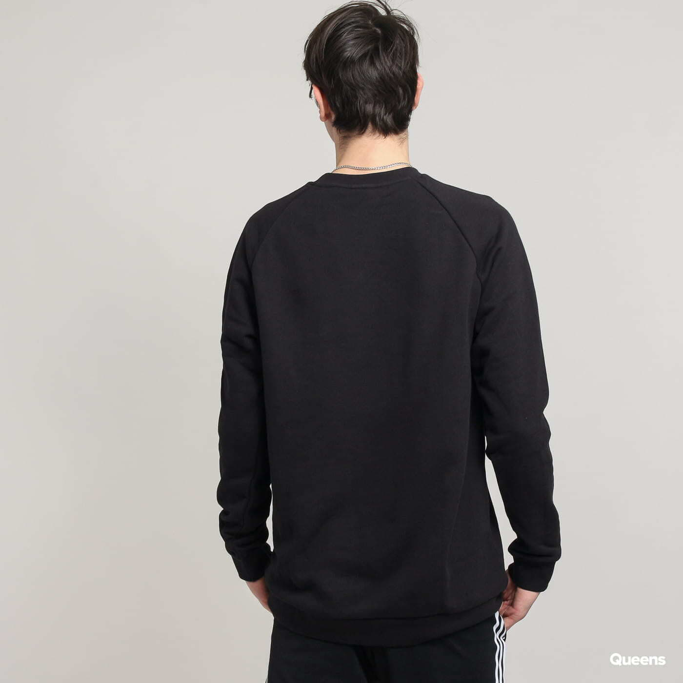 Mikiny adidas Originals Trefoil Crew Black
