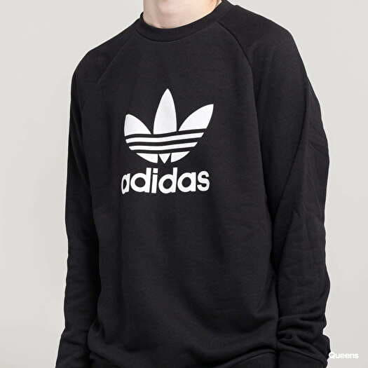 Adidas trefoil black sweatshirt on sale
