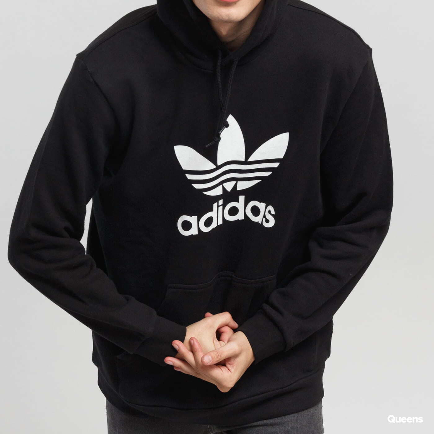 Sweatshirts und Pullover adidas Trefoil Hoodie Black Queens
