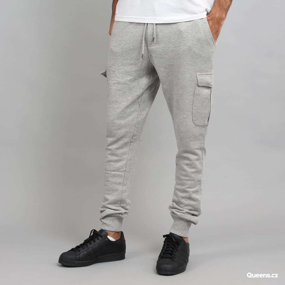 Tepláky Urban Classics Fitted Cargo Sweatpants Grey