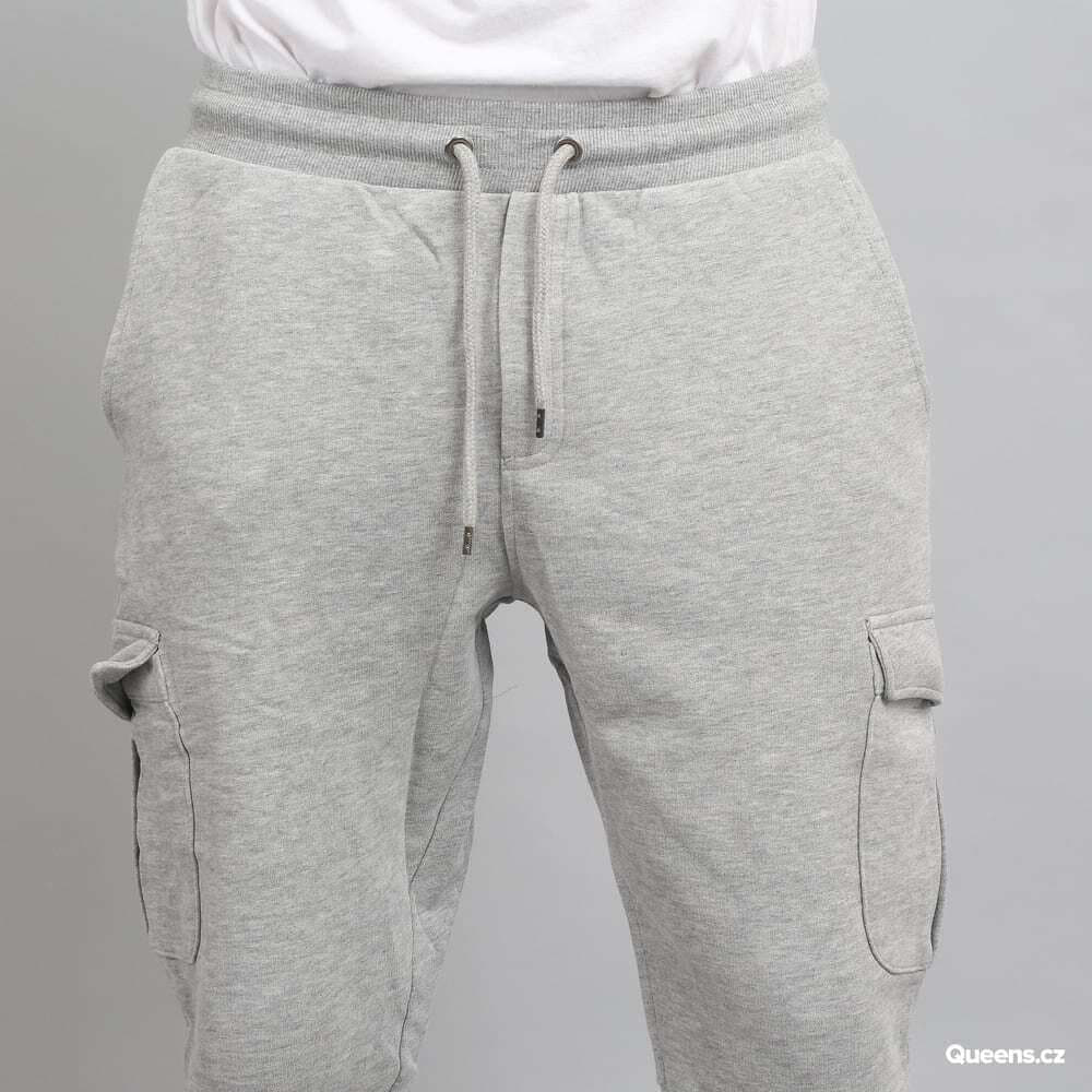 Tepláky Urban Classics Fitted Cargo Sweatpants Grey