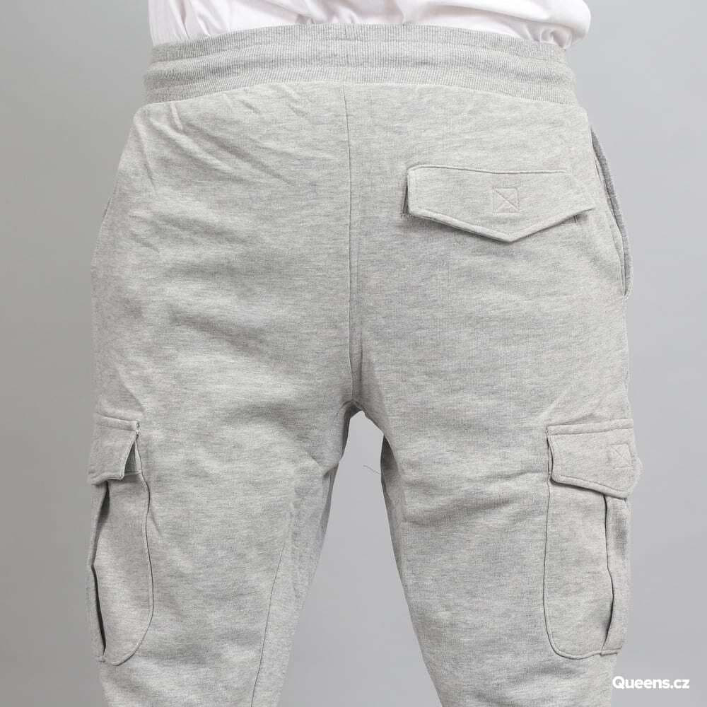 Tepláky Urban Classics Fitted Cargo Sweatpants Grey