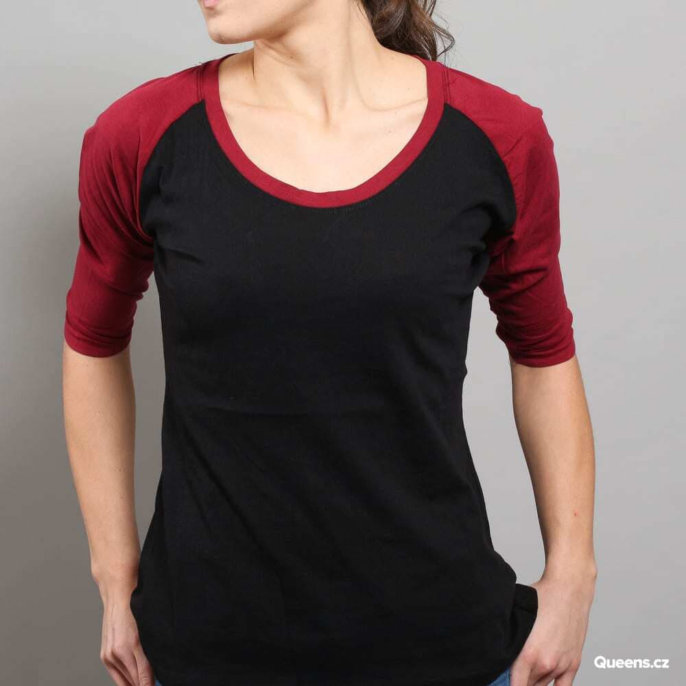 Tricouri Urban Classics Ladies 3/4 Contrast Raglan Black