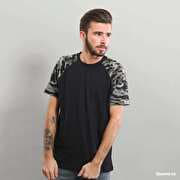 Urban Classics Raglan Contrast Tee Black camo