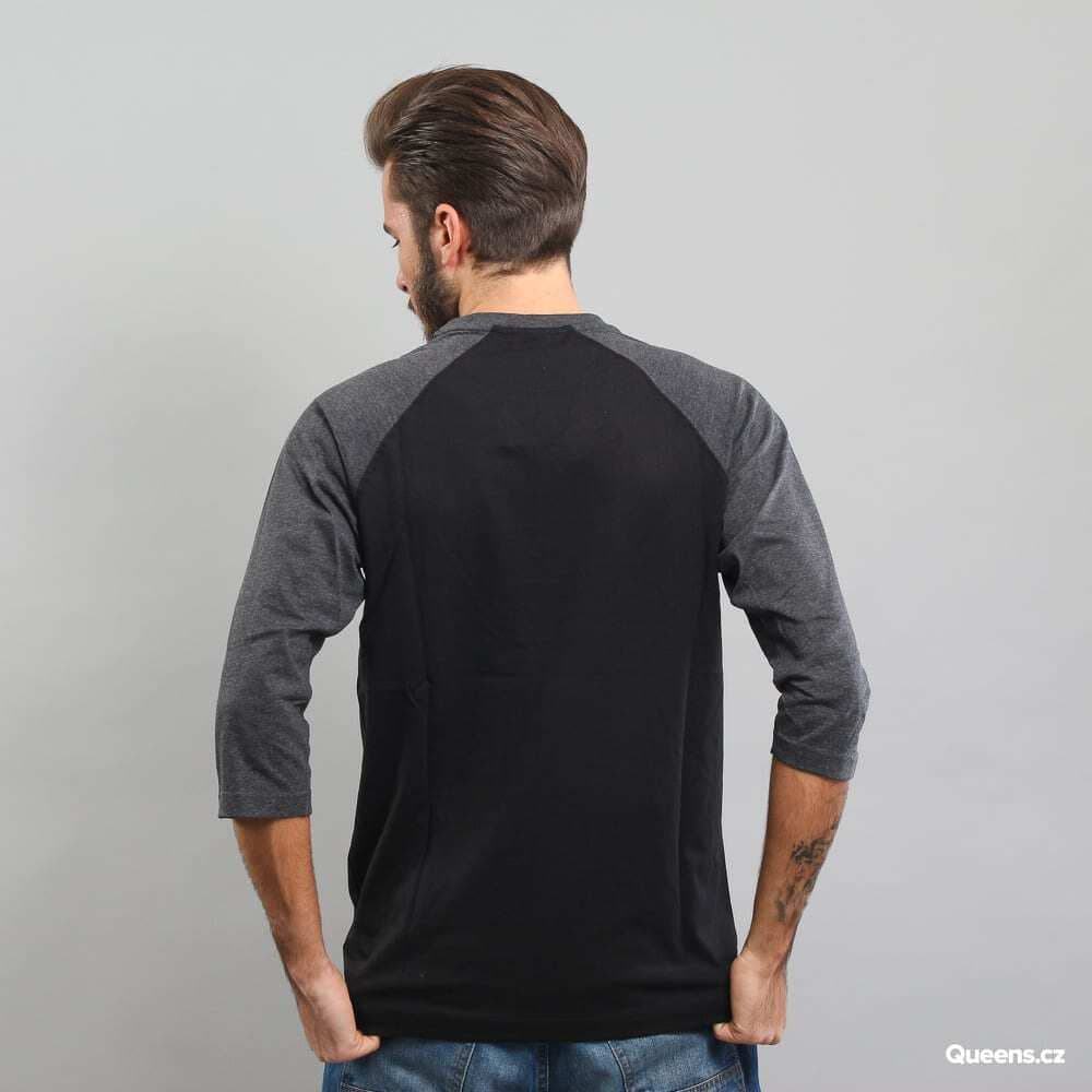 Tričká Urban Classics Contrast 3/4 Sleeve Raglan Tee Black/ Grey