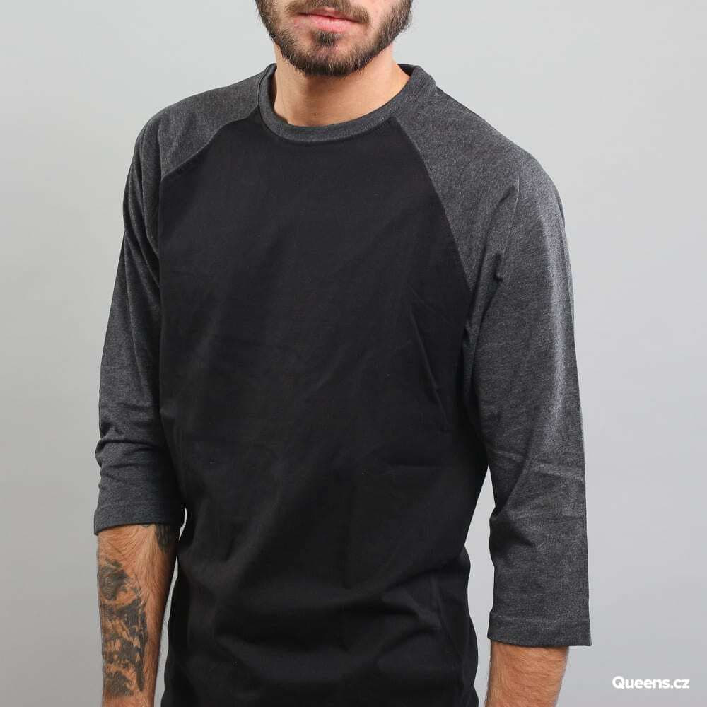 Tričká Urban Classics Contrast 3/4 Sleeve Raglan Tee Black/ Grey