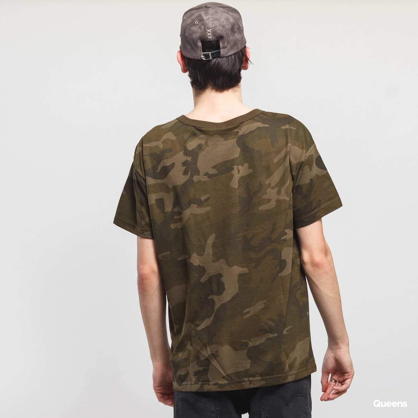 T-Shirts Urban Classics Camo Oversized Tee Camo Green