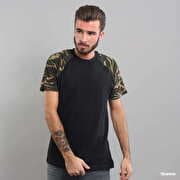 Urban Classics Raglan Contrast Tee Black/ Green