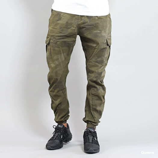 Urban Classics Camo Cargo Jogging Pants Camo Green