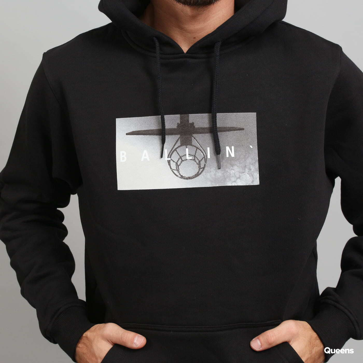 Mikiny Urban Classics Ballin Hoody Black