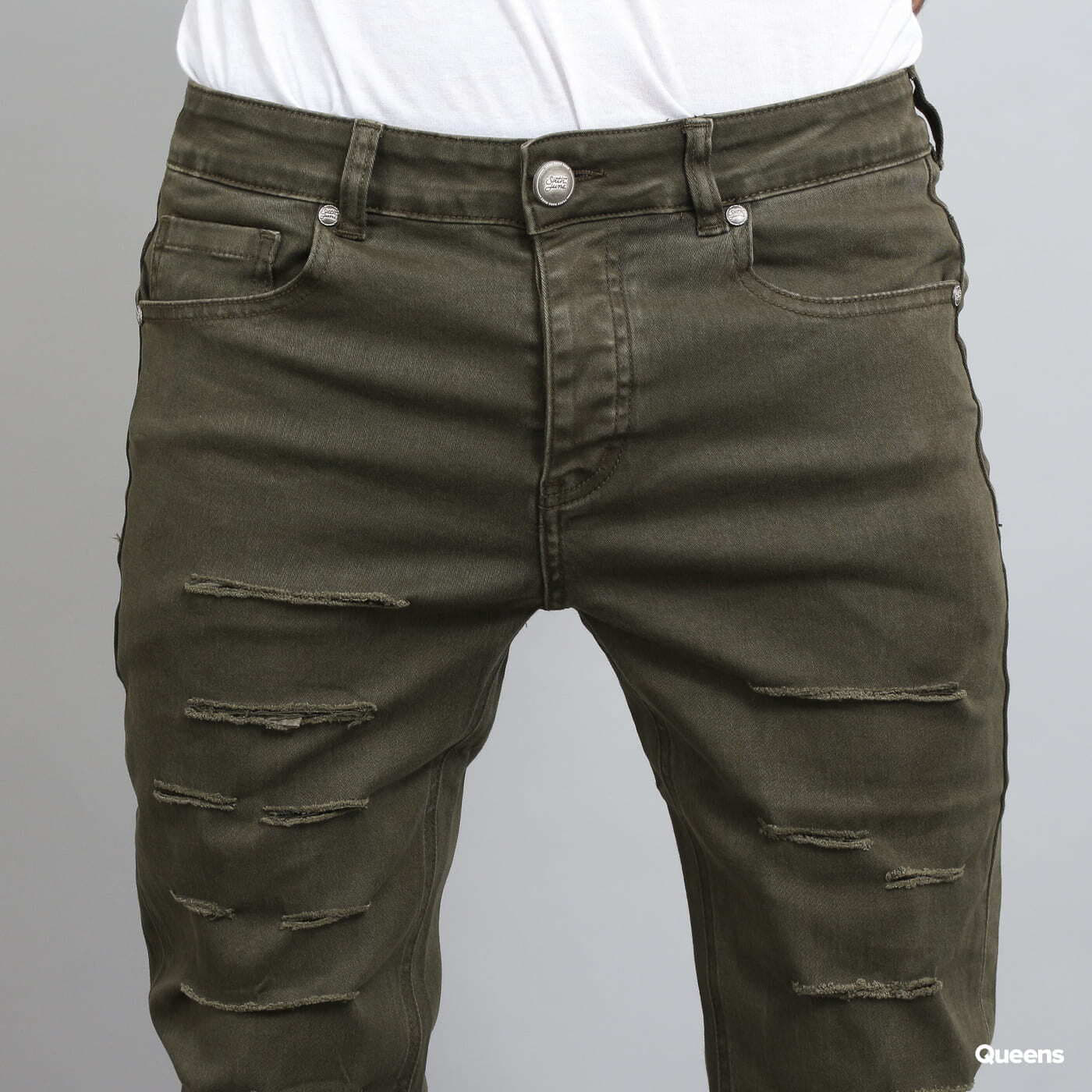 Jeans Sixth June Destroyed Jeans Khaki