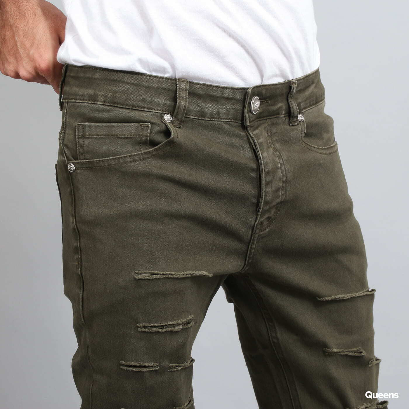 Jeans Sixth June Destroyed Jeans Khaki