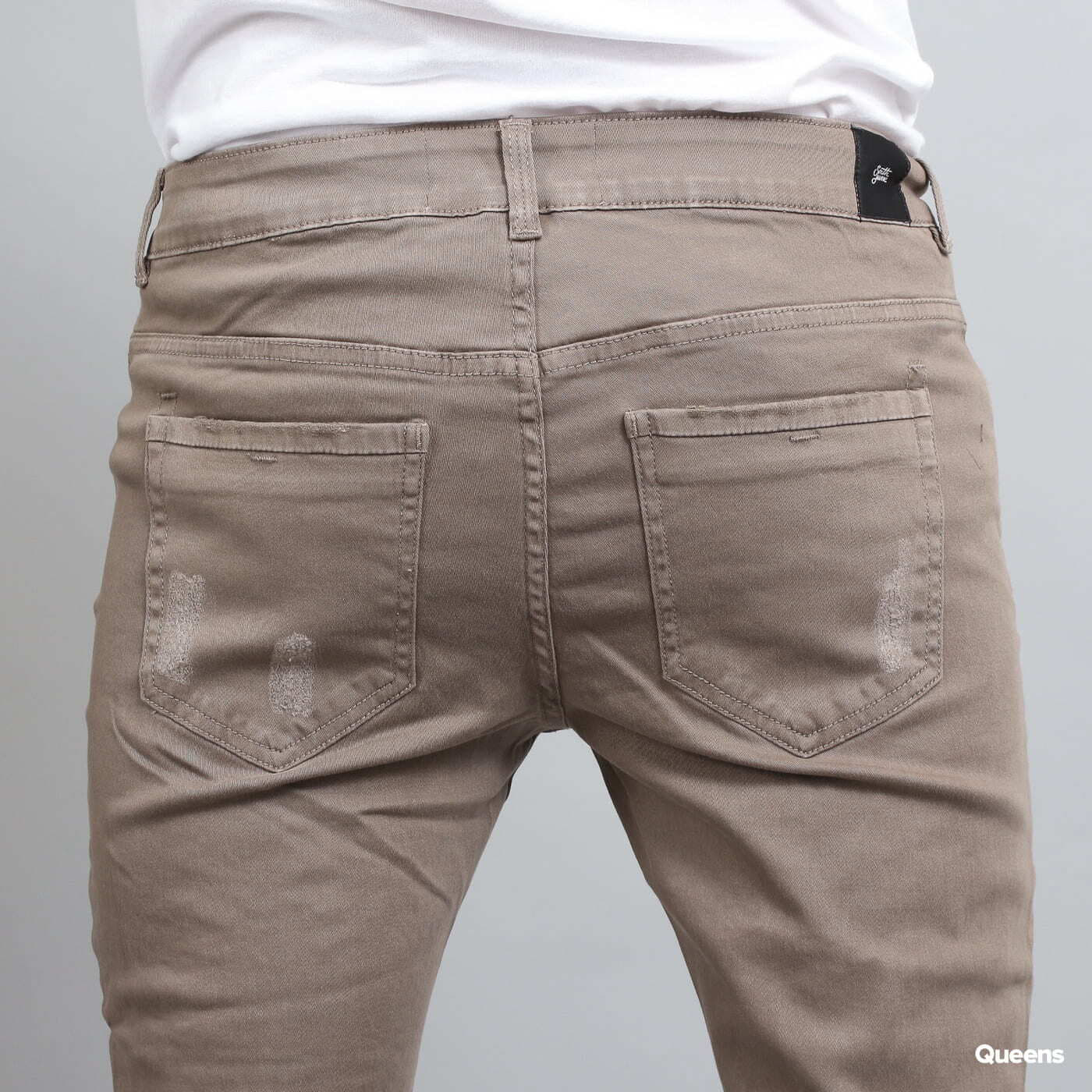 Džíny Sixth June Destroyed Jeans Sand